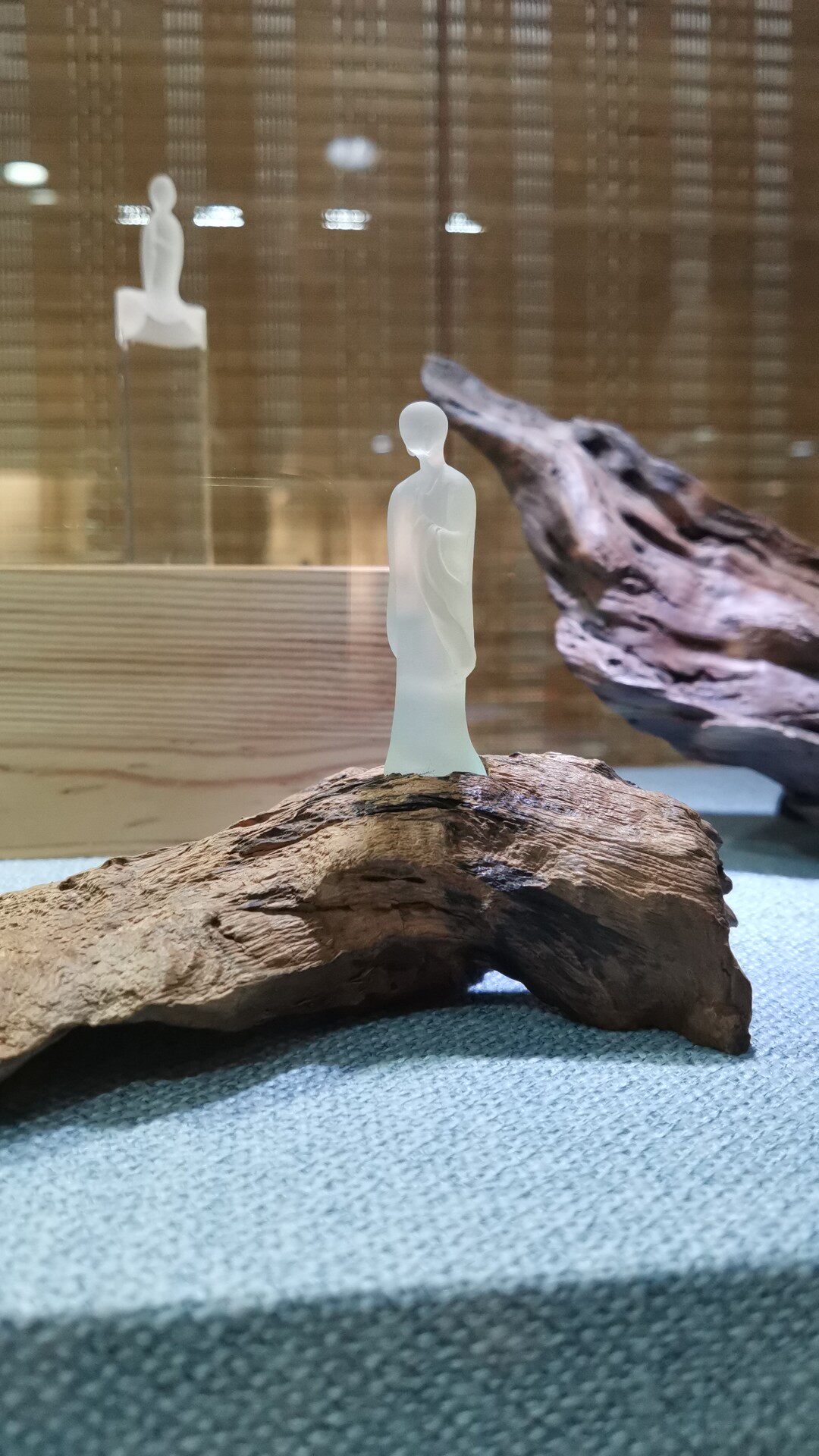 大师精工雕刻天然水晶白水晶雕刻悟道无相佛意境摆件