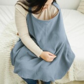 外出透气棉纱防走光遮羞布喂奶罩衣可调节哺乳巾Nursing Cover