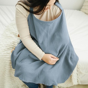 外出透气棉纱防走光遮羞布喂奶罩衣可调节哺乳巾Nursing Cover