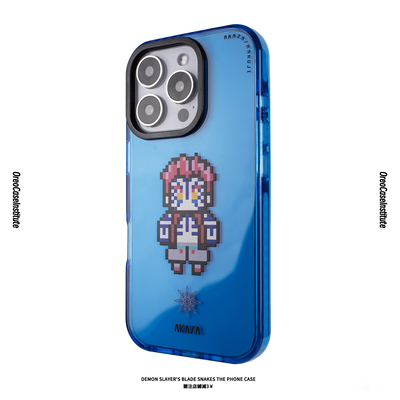 鬼灭之刃手机壳适用于苹果17Promax猗窝座三哥保护壳iPhone16Pro硅胶防摔紫色像素风14PRO/15PROMAX保护套