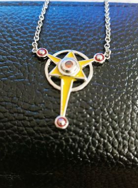 新款高品质奥特曼念奥特徽章锁骨链吊坠款式男女项链