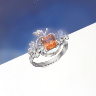 新款高版本恋与深空夏以昼同款海棠花小苹果印象元乙游谷子戒指