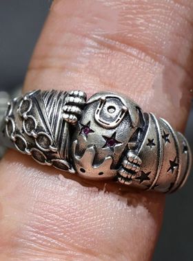 新款高品质现货男女同款奇妙冒险印象戒指可调节