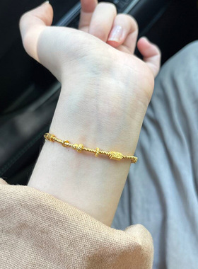 真金电镀保色新中式古法盘缠手链轻奢高级气质百搭时尚手饰