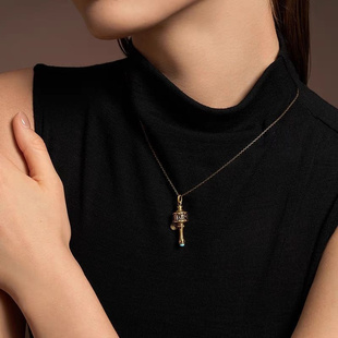 v金材质高品质保色同款MONOLOGUE项链高级感百搭气质个