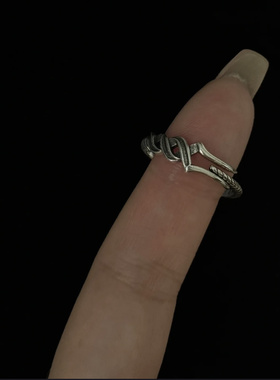 高品质版本新款朗基努斯之枪戒指男女复古小众潮酷指环开口戒