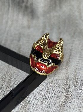 高品质新款豪兽狼头部立体戒指 头号战队豪兽者朋克独特指环