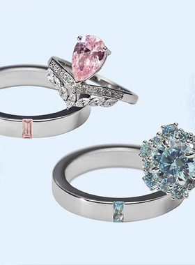 新款高品质【尘白禁区】恒约系列恒约戒指对戒可调节指环情侣戒