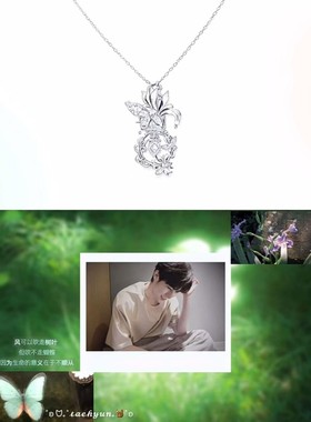 高品质新款时代少年团张真源鸢尾花蝴蝶花环应援周边锁骨链