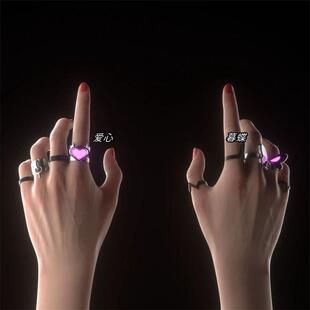 新款现货《无畏契约》暮蝶金属戒指动漫游戏周边手作道具食指戒