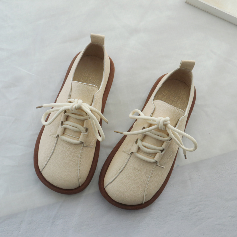 文艺休闲女鞋日系大头软底单鞋女