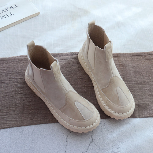 软底小短靴女韩版百搭及踝靴舒适