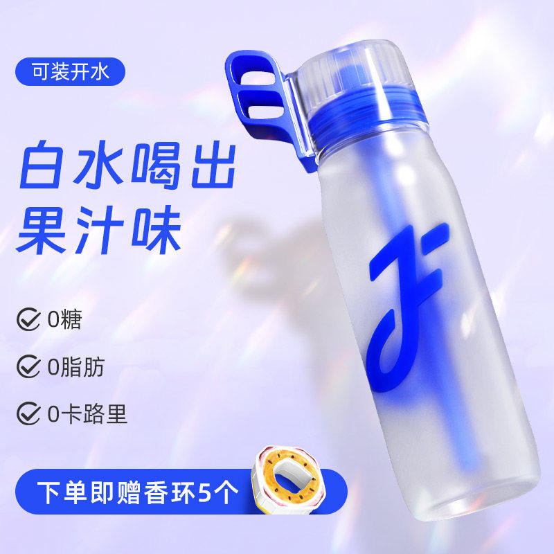 【香味运动水杯】tritan健身骑行出门趣味夏款香味喝水便携吸管杯