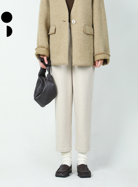 未知未觉2025冬装新品时尚气质高级感灰色直筒休闲裤女W443K18608