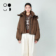 未知未觉短款 高级感复古咖色连帽防风轻户外工装 外套女W442W16619