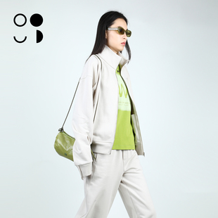 未知未觉短款高级感立领宽松长袖纯棉拉链卫衣外套女W433V11533