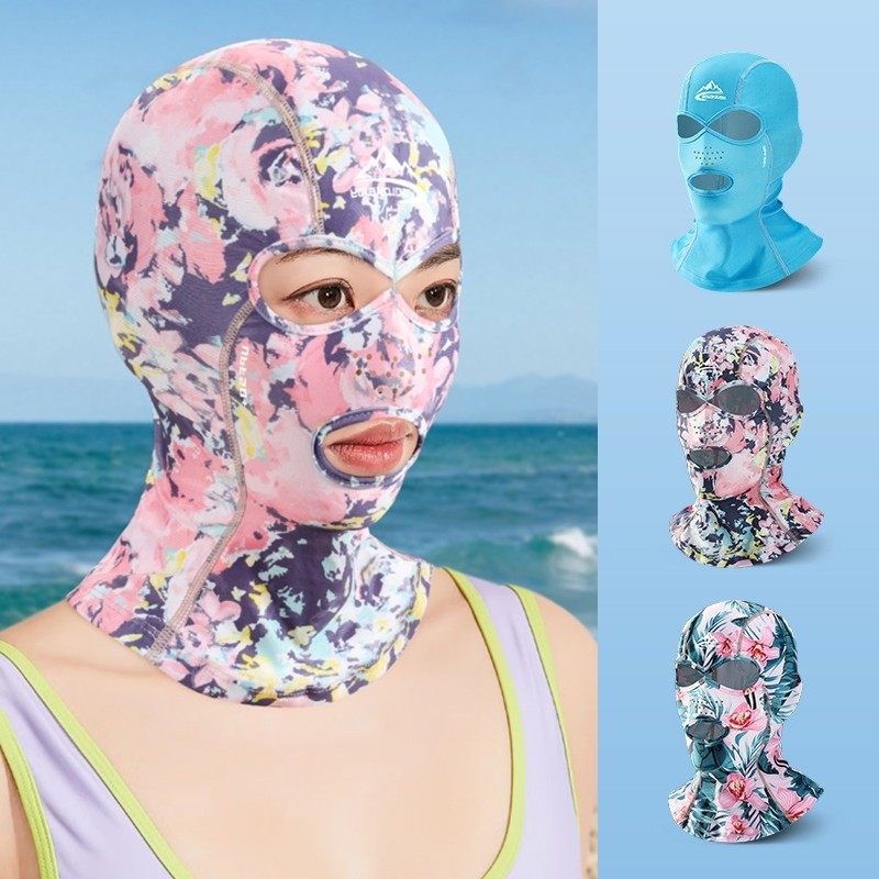 冲浪遮阳脸基尼潜水头套专用护颈游泳防晒面罩透气防紫外线UPF50+