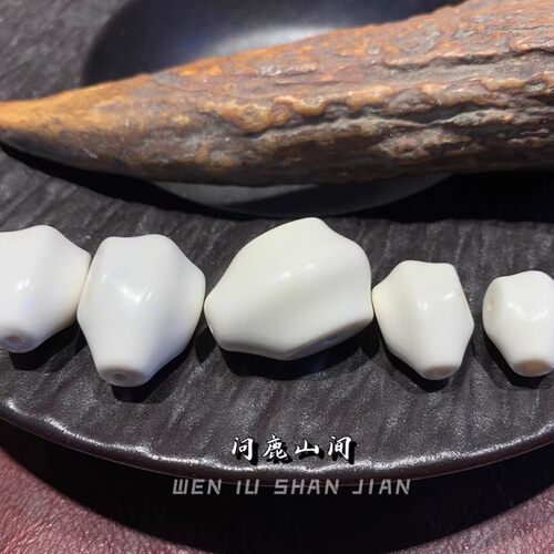 鹿角根付鲨鱼背三通佛头手工DIY项链手串星月金刚菩提108手持配饰