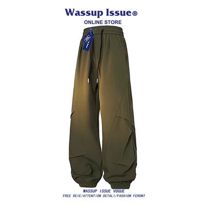 WASSUP ISSUE美式登山冲锋伞兵裤男款夏季防风休闲束脚工装裤子男