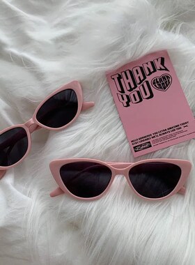 韩版猫眼粉显脸小防晒女款太阳镜