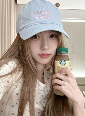 韩版蓝字母防晒显脸小棒球帽女