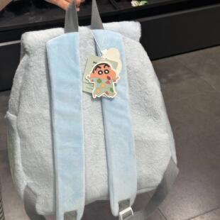 卡通毛绒双肩包蜡笔小新2024大容量新款 可爱休闲背包上课书包通勤