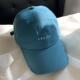 气质湖蓝色 优质棉软顶刺绣字母棒球帽学生街头遮阳弯檐鸭舌帽女
