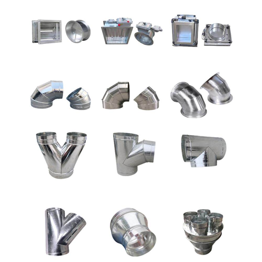 镀锌白铁皮螺旋风管白铁烟囱弯头螺纹螺旋管铁皮不锈钢管管道