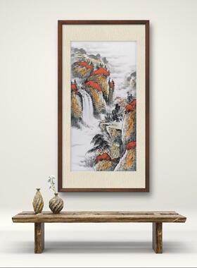 山水画堂口国画纯手绘字画书画中式装饰画三尺中堂无款写意100GG