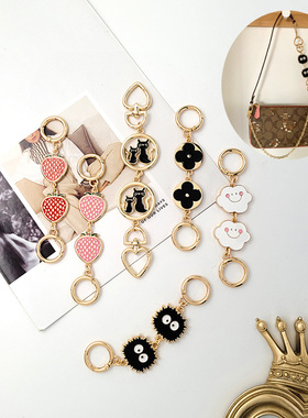 小煤球草莓猫爪延长链适用lv蔻驰麻将包腋下包链条包肩带加长配件