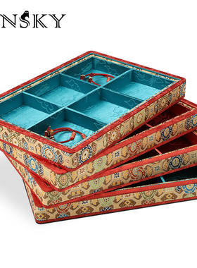 宫廷风珠宝首饰盘手镯手串看货盘文玩玉器蜜蜡收纳盘饰品陈列道具