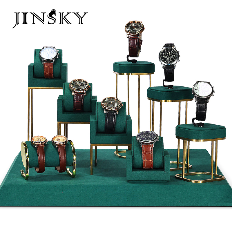 JINSKY/今仕爵首饰展示架金属手表橱窗陈列道具套装手表收纳架