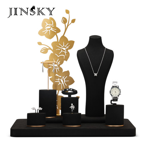 jinsky首饰展示架珠宝超纤道具