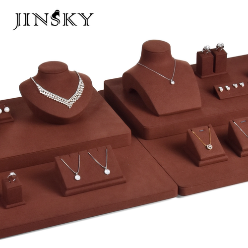 JINSKY戒指项链耳环首饰展示架多层次摆放珠宝展示台收纳展示架