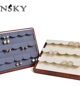 实木纹耳钉展示架挂件耳饰品展示道具耳环架子展示架珠宝直播道具