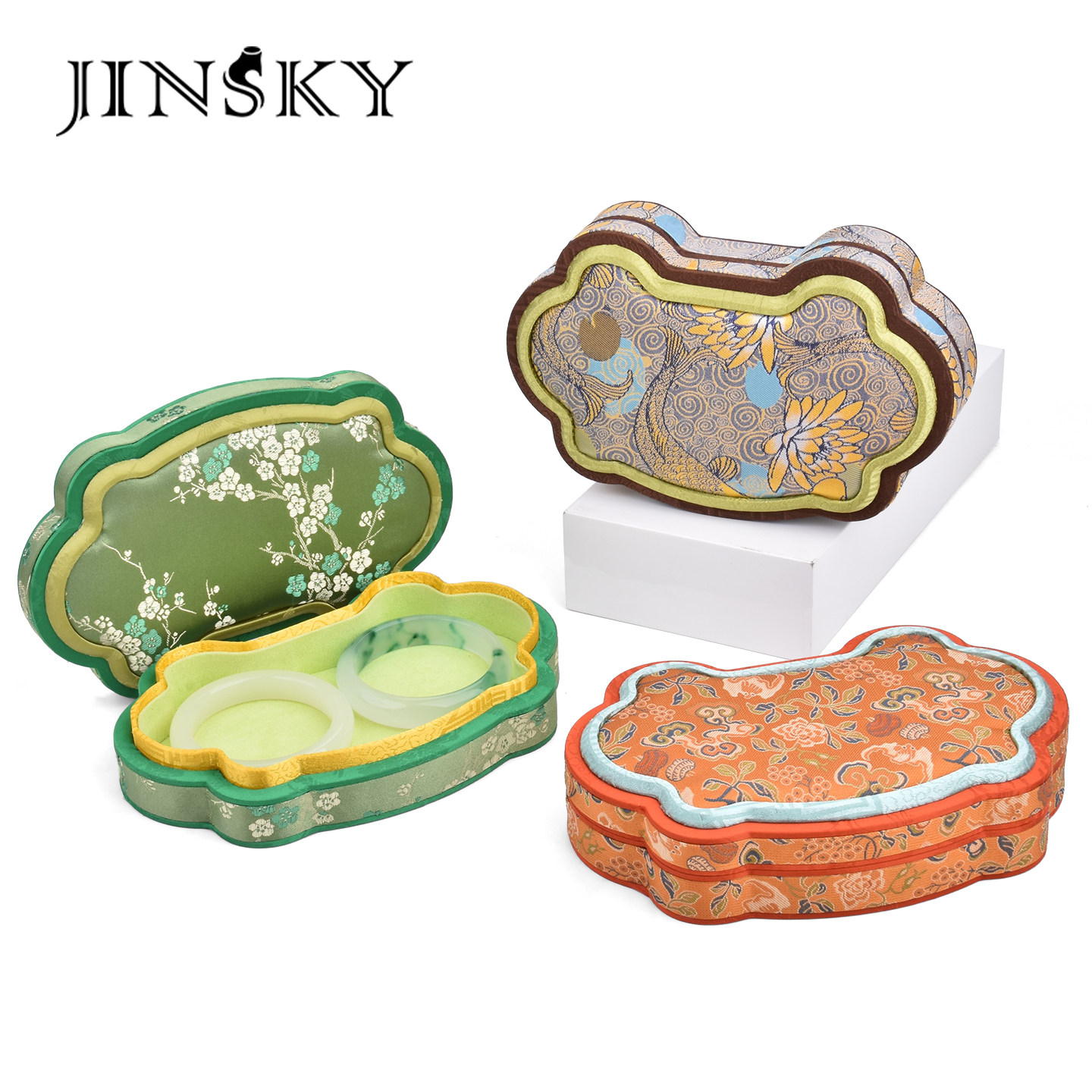 仿古宫廷风首饰盒手串手镯吊坠珠宝盒收纳盒礼品盒锦盒文玩包装盒