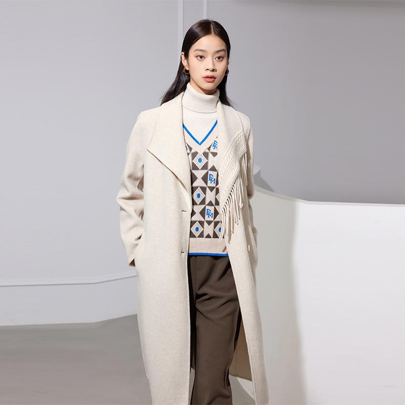 商场同款双面呢羊毛大衣通勤