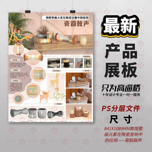 原创最新产品展示板3D建模展板设计PS排版工业产品设计模板
