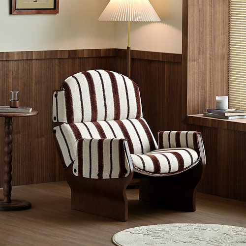 UCK又壳 | 老钱风复古单人沙发椅中古风客厅实木休闲椅经典复刻版