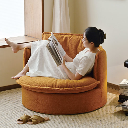 UCK羊羔绒复古单人沙发