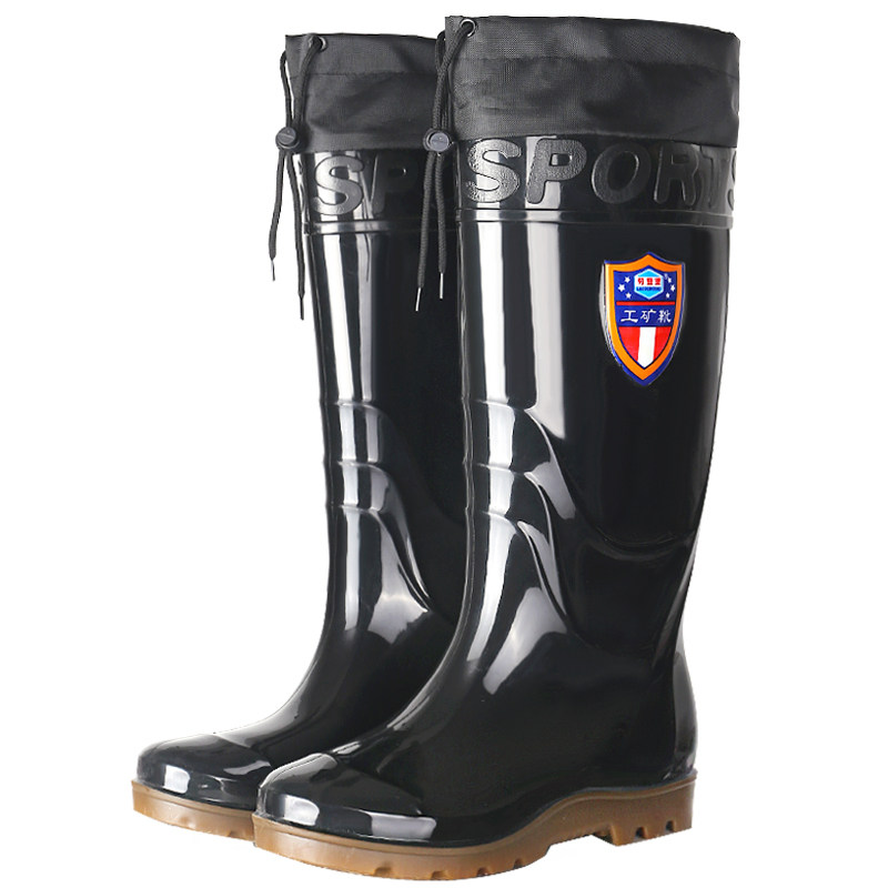 RAIN BOOTS MENS VELVET WARM NON-SLIP RIDER SPECIAL COW TENDON SOLE RUBBER SHOES WATERPROOF SHOES RAIN BOOTS CONSTRUCTION SITE EXTRA HIGH WATER SHOES