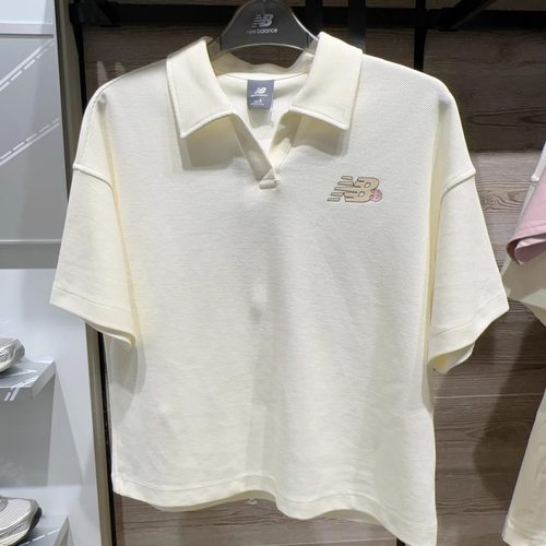 NB联名纯棉翻领透气短袖POLO衫女