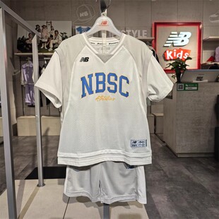 NEW BALANCE/NB童装夏男女童透气清凉短袖短裤篮球套装2SF24083