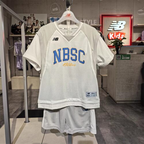 NB25夏男童女童短袖短裤篮球套装