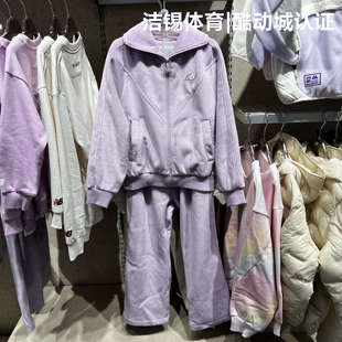 New Balance nb童装女童灯芯绒外套长裤保暖加绒两件套装2VF43162