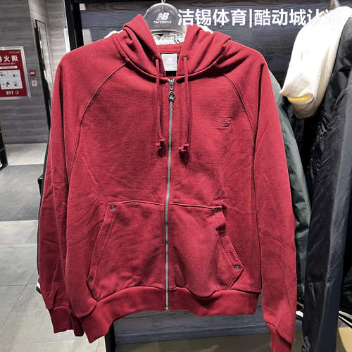 NB休闲连帽针织重磅夹克外套男