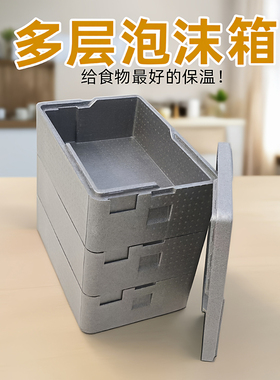 EPP保温箱透明多层烘培蛋糕提拉米苏专用冷藏食品保温箱商用摆摊