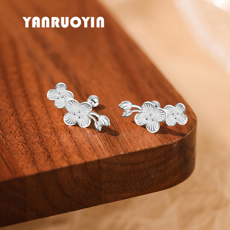999足银耳钉女纯银森系甜美花朵耳饰气质百搭简约小众养耳洞免摘,饰品/流行首饰/时尚饰品新,银饰耳饰,淘宝优惠券,粉丝福利购,淘宝优惠卷