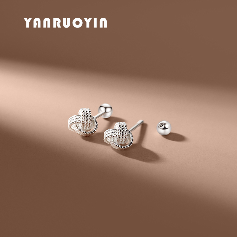 纯银简约小巧耳钉女睡觉免摘