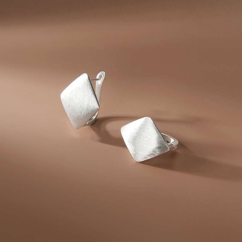 纯银个性简约耳环女睡觉免摘